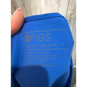 Figs Women's Casma 3 Pocket V-Neck Scrub Top‎ Medium Blue Short Sleeve Workwear thumbnail 6