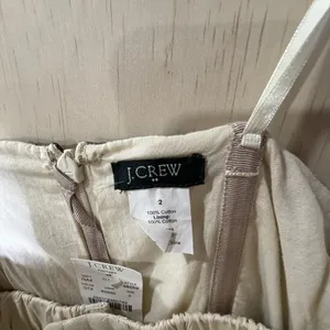 J.Crew Strapless Floral Dress‎ Size 2 Mini Cotton Green White Summer thumbnail 5