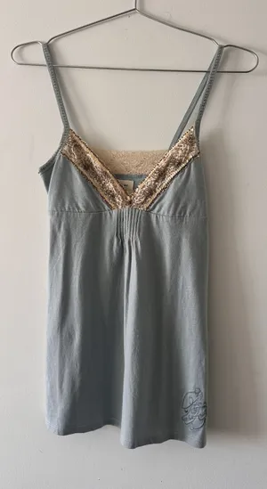 Abercrombie Y2K Rare Beaded Tank Top thumbnail 1