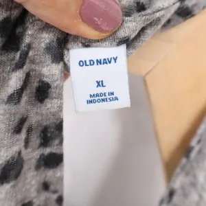 Old Navy Womens XL Grey Leopard Print Linen Blend Halter Maxi Dress thumbnail 3