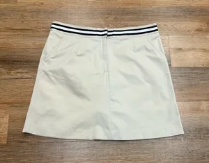 Tommy Hilfiger Golf Khaki A-Line Skort with Black-Striped Waistband Size 10 thumbnail 1