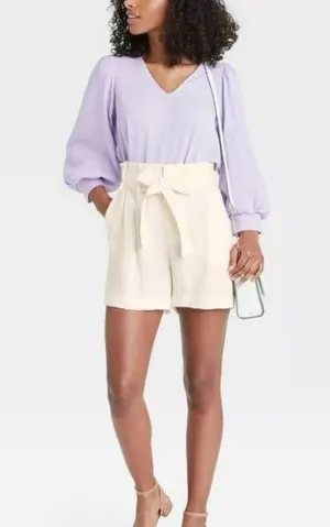 NWT A New Day Paperbag Shorts thumbnail 1