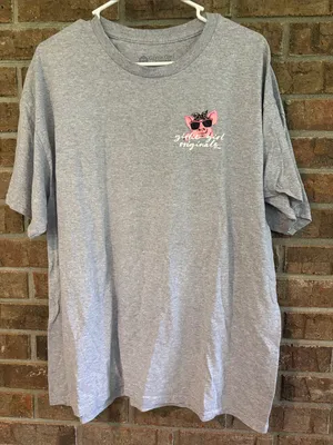 Gray Short Sleeve Graphic Tee with Pink Accent by Gildan Girl thumbnail 1