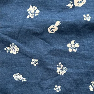 LuLaRoe Navy Blue Floral Short Sleeve Top thumbnail 5