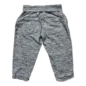 ATHLETA Gray Capri Lounge Pants Women Size L Fold-Over Waist Zip-Pockets thumbnail 7