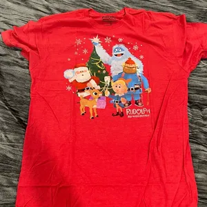 Rudolph Red-Nosed Reindeer Red T-Shirt thumbnail 1