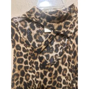 Leopard Print Sleeveless Mock Neck Top Animal Print Tank Blouse Size Medium‎ thumbnail 7