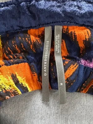 Anthropologie Womens Medium Multi-Textured Bralette Crop Top Boho Abstract Print thumbnail 3
