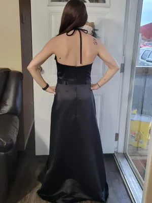 Elegant Black Formal Dress thumbnail 2