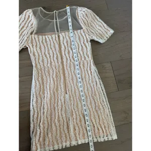 Lulus White Embroidered Mesh Mini Dress Short Sleeve thumbnail 4