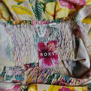 Roxy Womens Floral Dress Size Medium Tropical Vacation Resort Beach Boho Coastal thumbnail 11