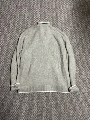 Abercrombie & Fitch Gray Men’s Knit Business Casual Button Up Crewneck Sweater thumbnail 2