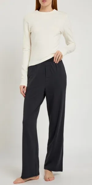 SKIMS modal-blend Wide-Leg trousers Pull-On Pants loungewear comfy relaxed S thumbnail 1