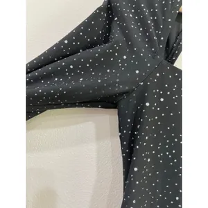 Lucy In The Sky Black Rhinestone‎ Puff Sleeve Bodycon Mini Dress Small thumbnail 5