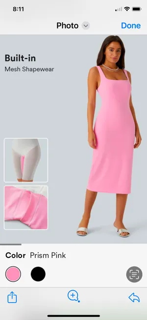 Halara Pink Midi Dress thumbnail 4