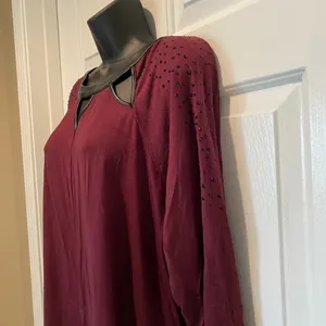Maroon tunic belle by‎ Kim gravel size xl thumbnail 3