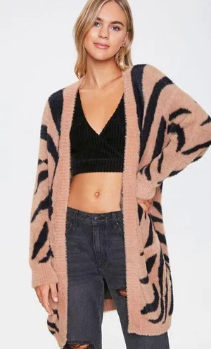 Forever 21 Tiger Print Cardigan Sweater thumbnail 1