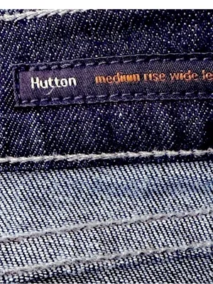 CITIZEN OF HUMANITY MID RISE HUTTON WIDE LEG FLARE DARK WASH SIZE 30 Inseam 34 thumbnail 14