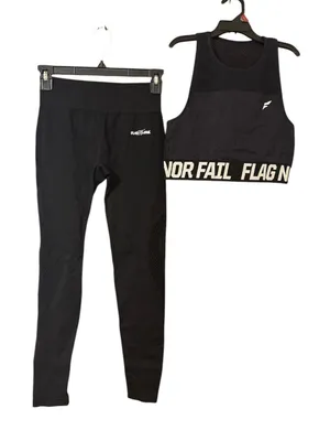 Flag Nor Fail Women’s Leggings Sports Bra Set Extra Small Black thumbnail 1