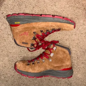 Danner Mountain 600 Waterproof Suede Hiking Boots Vibram Sole Brown Red 8 thumbnail 7