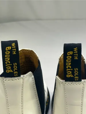 Dr. Martens 2976 YS White Smooth Leather Chelsea Boots Size US Men 8 Women 9⁠ thumbnail 5