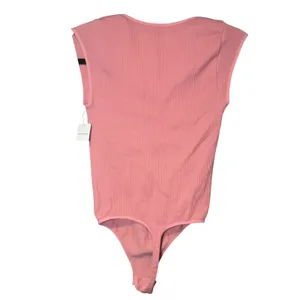 Free People NWT Meg Ribbed Bodysuit Pink Brandied Apricot Size‎ S/M thumbnail 5
