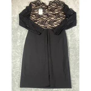 Ralph Lauren Cocktail Dress Women‎ 12 Keanu Lace Inset Long Slv Black Formal NWT thumbnail 11