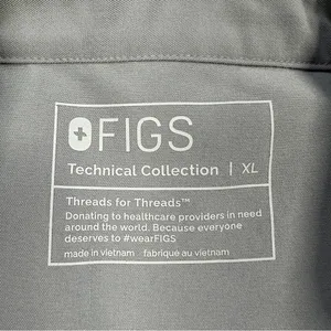 Figs Women’s Rafaela Oversized Scrub Top Shortsleeve in Gray Size XL thumbnail 9