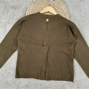 NWT Mango Women’s Crewneck Knit Sweater Longsleeve in Dark Olive S thumbnail 8