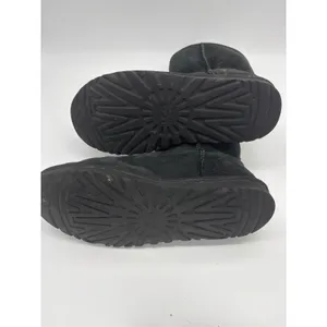 UGG Australia Classic Short II Black Suede Shearling Boots Women 9 thumbnail 2