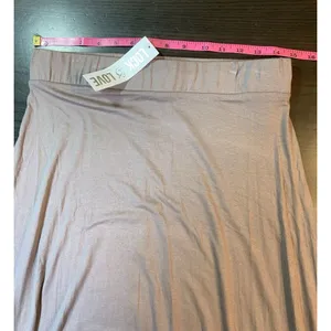 Lock & Love Neutral Long Maxi Skirt Size Large Pull On Elastic Waistband Minimal thumbnail 6
