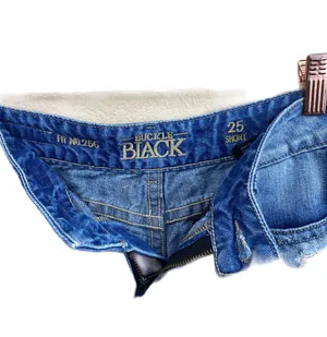 Buckel Black Jean Shorts thumbnail 3