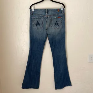 7 for All Mankind studded “A” pocket flare jeans▪️size 28 thumbnail 8