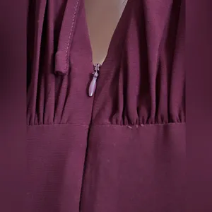 R&M Richards Burgundy Sequin & Beaded Full Length Evening Prom Gown SZ 6 thumbnail 9