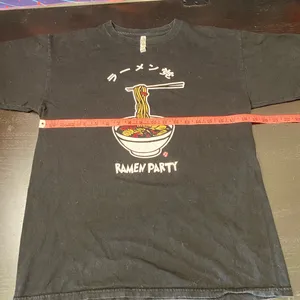 Alstyle Black Cotton Tee with Tag Detail thumbnail 4