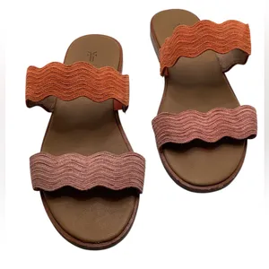 Frye Mira Wave suede slides Orange Terracotta Size 7.5 thumbnail 1