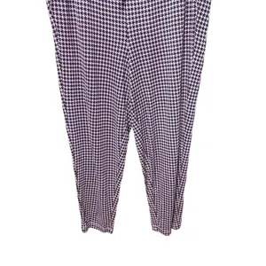 Torrid Slim Taper Studio Ponte High Rise Tie Pant Pink Houndstooth Plus Size 1X‎ thumbnail 5
