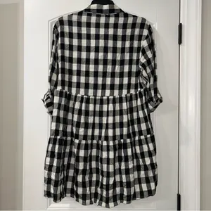 Lovestitch Black/White Plaid Tunic/Dress Women’s Medium thumbnail 5