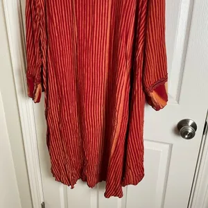 Freestyle Boho Red Striped Kimono Cardigan Open Front Duster Size 1X thumbnail 10