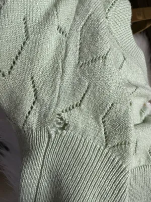 SheIn Green Puff Sleeve Sweater thumbnail 6