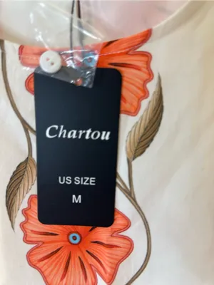 Chartou Sleeveless Shift Dress floral Vine Print Nwt medium thumbnail 2