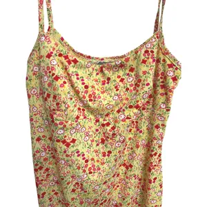 Vintage Y2K All That‎ Jazz Yellow Ditsy Floral Slip Mini Dress M Fairy Girly thumbnail 3