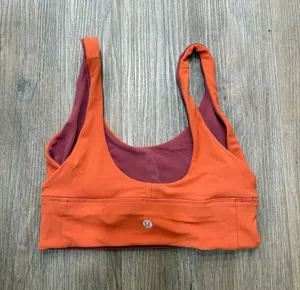 Lululemon‎ Align Reversible Bra Orange Berry Nulu Light Support Size 4 LW2DABS thumbnail 1