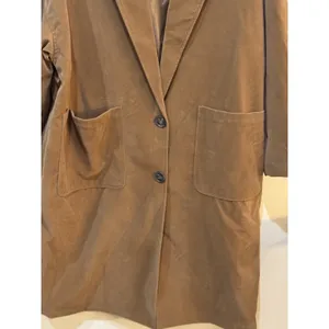 The Korner Anthropologie Chore Utility‎ Barn Long Velvet Coat Size 8 Oversized thumbnail 6
