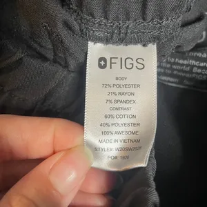 FIGS Technical Collection Black Zamora Scrub Jogger‎ Pants XXS CNA RN VET thumbnail 3