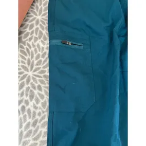 Teal Blue Jogger‎ Scrub Pants sz XS High Waisted Cargo Pocket Pull On Athleisure thumbnail 7