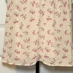 Entro Floral Patchwork Crochet Blouse Pink Blue Size Large Boho Fairy Cottage thumbnail 3