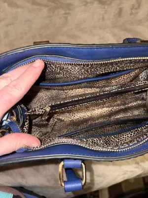 Mia Kate Collection Blue Faux Crocodile Handbag thumbnail 2