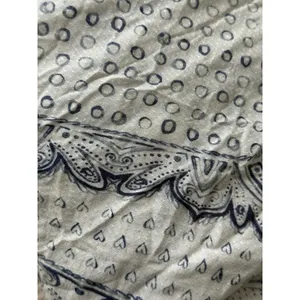Anthropologie Suspender SKIRT ONLY Large Blue White‎ floral paisley Resort Beach thumbnail 7