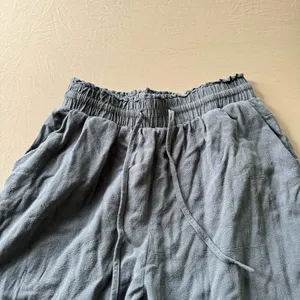 Linen Blend Wide Leg Pants Gray thumbnail 4